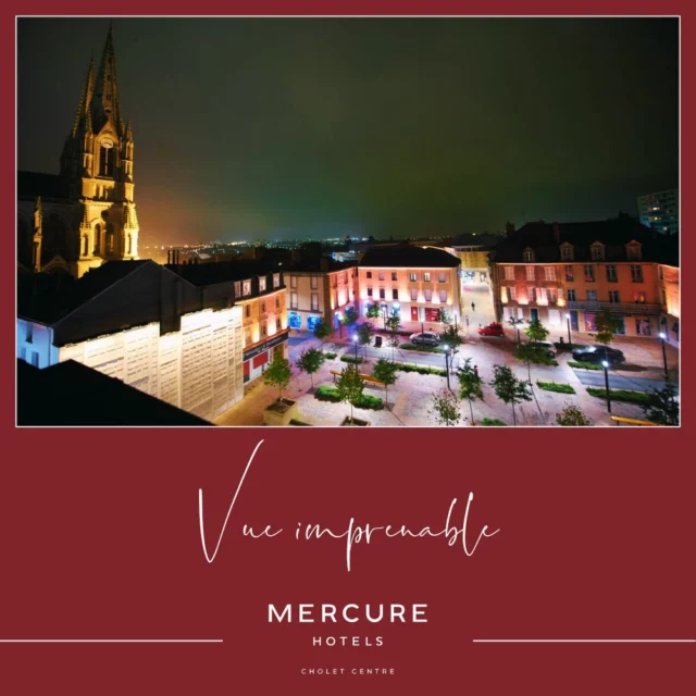 👀 **Le charme de Cholet à vos fenêtres** 

Depuis les chambres de l’hôtel Mercure Cholet Centre, ouvrez grand les yeux : **la ville se dévoile sous un nouveau jour**. Vue sur les toits du centre historique, les ruelles animées, chaque chambre vous plonge dans **l’ambiance authentique et vivante de Cholet**.

De jour comme de nuit, c’est un petit spectacle à contempler depuis votre lit ou le confort de votre fauteuil. Un cadre apaisant, idéal pour se détendre après une journée bien remplie.

🌇 Et vous, quelle vue préférez-vous au réveil ? 

https://www.hotel-mercure-cholet.com/
#hotelmercurecholet #hotel #mercure #cholet
#choletagglo, #choletmaville #surprenantcholetais
#MercureCholetCentre #VueImprenable #ChambreAvecVue #SéjourUrbain #Cholet #MercureHotels #EscapadeEnVille