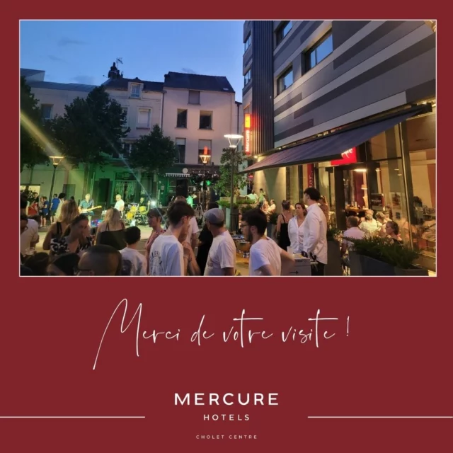 🎶 Un immense MERCI pour cette Fête de la Musique au Mercure Cholet Centre ! 🎶

Le samedi 21 juin dernier, notre hôtel s’est transformé en véritable scène live pour célébrer la musique comme il se doit… et vous étiez au rendez-vous ! 🙌✨

Un grand bravo à DECALAGES, qui a su captiver le public avec son univers musical unique,
et à Mr MELAS & Co, qui a enflammé la soirée avec son énergie débordante et sa bonne humeur communicative ! 🔥🎤

Merci à tous les participants, clients, amis et curieux venus partager ce beau moment avec nous 💛
L’ambiance, les sourires et les applaudissements resteront gravés dans nos mémoires !

📸 Revivez la soirée en images (et n’hésitez pas à partager les vôtres en nous taguant !)

À très vite pour de nouveaux événements musicaux et festifs au Mercure Cholet Centre 🎷🥂

#hotelmercurecholet #hotel #mercure #cholet
#choletagglo #choletmaville #surprenantcholetais
#Merci #FêteDeLaMusique2025 #MercureCholetCentre #SouvenirsEnMusique #LiveMusic #Cholet #SoiréeRéussie #DECALAGES #MrMelasAndCo #AccorLiveLimitless